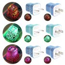 Phone Charger Wall Adapter Glow Universal Power Led Dual Usb Plug Us Eu Port New