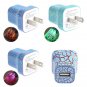 Phone Charger Wall Adapter Glow Universal Power Led Dual Usb Plug Us Eu Port New