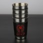 Russia CCCP Hip Flask Cup Set Stainless Steel PU Leather Liquor Alcohol Hip Shot