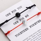 Wrist Bracelet Men Women Matte Lava Stone Natural Bead Valentines Couple 2pcs