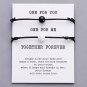 Wrist Bracelet Men Women Matte Lava Stone Natural Bead Valentines Couple 2pcs
