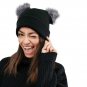 Winter Hat Women Warm Ski Cap Beanie Knit Crochet Pom Girls Fashion Fur Ball