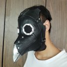 Face Mask Doctor Steampunk Plague Bird Long Nose Black Leather Horror Costume