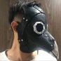 Face Mask Doctor Steampunk Plague Bird Long Nose Black Leather Horror Costume