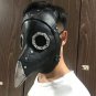 Face Mask Doctor Steampunk Plague Bird Long Nose Black Leather Horror Costume