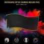 Led Lighting Mouse Pad Gaming Large Glow Mat Knitted Edge USB Rubber Keypad