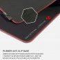 Led Lighting Mouse Pad Gaming Large Glow Mat Knitted Edge USB Rubber Keypad