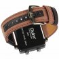 Men Wrist Watch Luxury Quartz Art Brand Rectangle Three Time Zone Canvas Strap