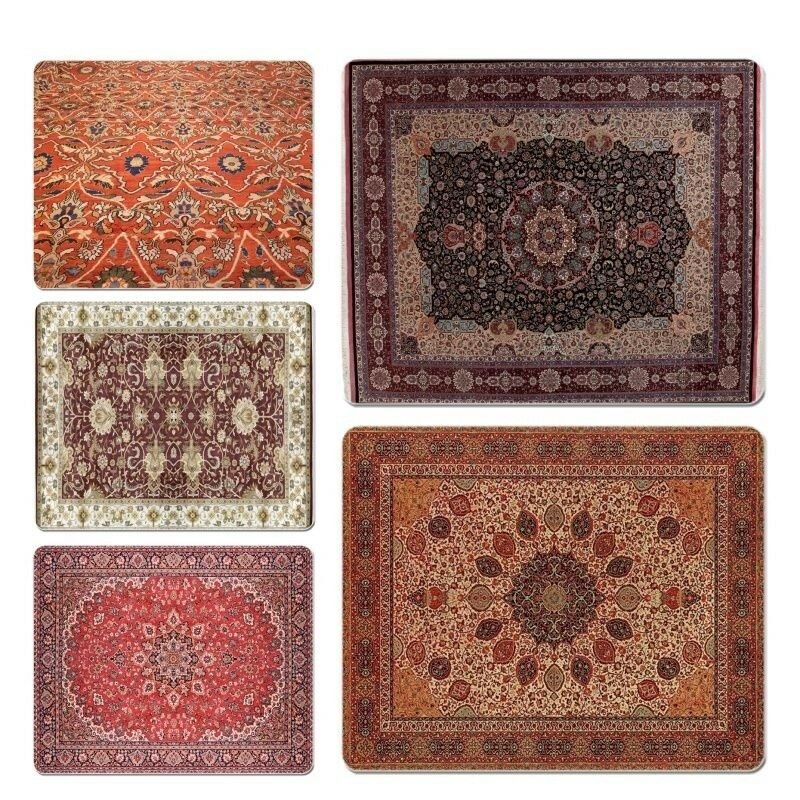 Persian Rug Mouse Pad Carpet Gaming Playing Mat Retro Style Computer Mice PC
