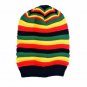 Rasta Winter Hat For Men Women Hip Hop Cap Multi-Color Striped Crochet Beanie