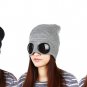 Women Winter Hat With Glasses Warm Beanies Skull Ski Knitted Cap Pilot New