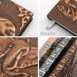 Retro Notebook Planner Journal Notepad Relief Effect Diary PU Leather Cover A5