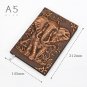 Retro Notebook Planner Journal Notepad Relief Effect Diary PU Leather Cover A5