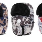 Winter Bomber Hat For Men Women Ski Mask Warm Camouflage Trapper Fur Aviator Ear