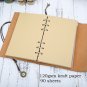2019 A6 Notebook Planner Vintage Journal Retro Notepad Kraft Paper PU Leather