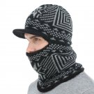 Winter Hat Scarf Mask Mens Womens Knitted Ski Bomber Cap Beanie Ear Flap Ushanka