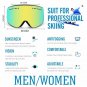Snowboard Ski Goggles Men Women Anti Fog UV400 Dual Lens Winter Sport Glasses
