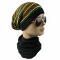 Winter Hat For Men Women Rasta Hip Hop Cap Multi-Color Striped Crochet Beanie