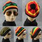 Bob Marley Rasta Hat Men Women Jamaican Smoke Hip Hop Cap Striped Crochet Beanie