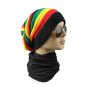 Bob Marley Rasta Hat Men Women Jamaican Smoke Hip Hop Cap Striped Crochet Beanie