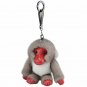 Real Mink Fur Plush Toy Monkey Key Chain Ring Women Bag Charms Pom Keychain