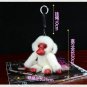Real Mink Fur Plush Toy Monkey Key Chain Ring Women Bag Charms Pom Keychain