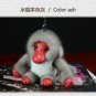 Real Mink Fur Plush Toy Monkey Key Chain Ring Women Bag Charms Pom Keychain
