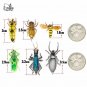 Fly Fishing Flies Bait Set 6pcs Bumble Bee Chub Beetle Dry Realistic Insect 3D