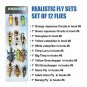 Fly Fishing Flies Bait Set 6pcs Bumble Bee Chub Beetle Dry Realistic Insect 3D