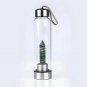 Natural Crystal Water Bottle Quartz Stone Wand Energy Elixir Cup Portable Travel