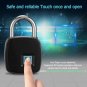 Smart Door Padlock Fingerprint Keyless USB Rechargeable Waterproof Security ID