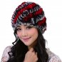 Fur Hat For Women Natural Rabbit Beanies Genuine Warm Winter Cap Knitted Pom Pom