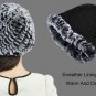 Fur Hat For Women Natural Rabbit Beanies Genuine Warm Winter Cap Knitted Pom Pom