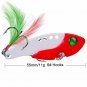 Cicada Metal Fishing Lure Vibration Spoon Hard Bait Feather Artificial Swimbait