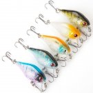 Crankbait Fishing Lure Wobbler Minnow Artificial Bait Swim Tackle Bass 5pcs/lot