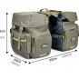 Cycling Storage Bag Double Pannier Bicycle Rack Back Rear Seat Large Carrier 50L