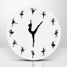 Wall Clock Ballet Dancer Ballerina Girl Modern Design Charming 3D Home Decor