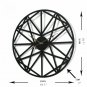 Wall Clock Creative Retro Circular Five-Pointed Star Iron Hanging Watch Roman