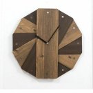 Wooden Wall Clock Retro Vintage Wood Large Watch Home Decor 3D Room Antique Art
