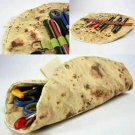Cosmetic Makeup Storage Bags For Brushes Pencil Pen Imitation Pancake Pizza Fun