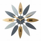 Wall Clock Silent Quartz Large Home Decor Unique Style 3D Pattern Mute Retro