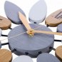 Wall Clock Silent Quartz Large Home Decor Unique Style 3D Pattern Mute Retro