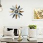 Wall Clock Silent Quartz Large Home Decor Unique Style 3D Pattern Mute Retro