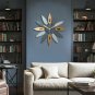 Wall Clock Silent Quartz Large Home Decor Unique Style 3D Pattern Mute Retro