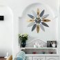 Wall Clock Silent Quartz Large Home Decor Unique Style 3D Pattern Mute Retro