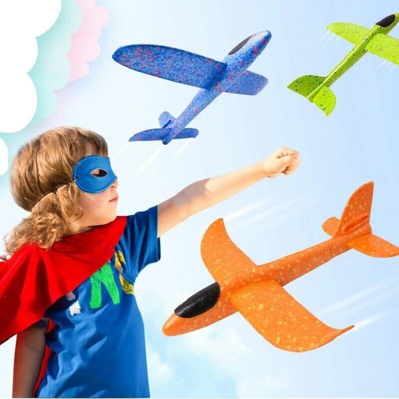 Plane Toy Kids Hand Throw Flying Glider For Children Foam Aeroplane Outdoor Gift