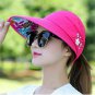 Sun Hats For Women Wide Brim Visor Beach Hat UV Protection Cap Summer Ponytail
