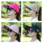 Sun Hats For Women Wide Brim Visor Beach Hat UV Protection Cap Summer Ponytail