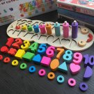 Children Wooden Toys Education Kids Learning To Count Numbers Matching Teaching