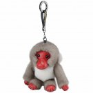 Plush Toy Monkey Real Mink Fur Key Chain Ring Women Bag Charms Pom Keychain